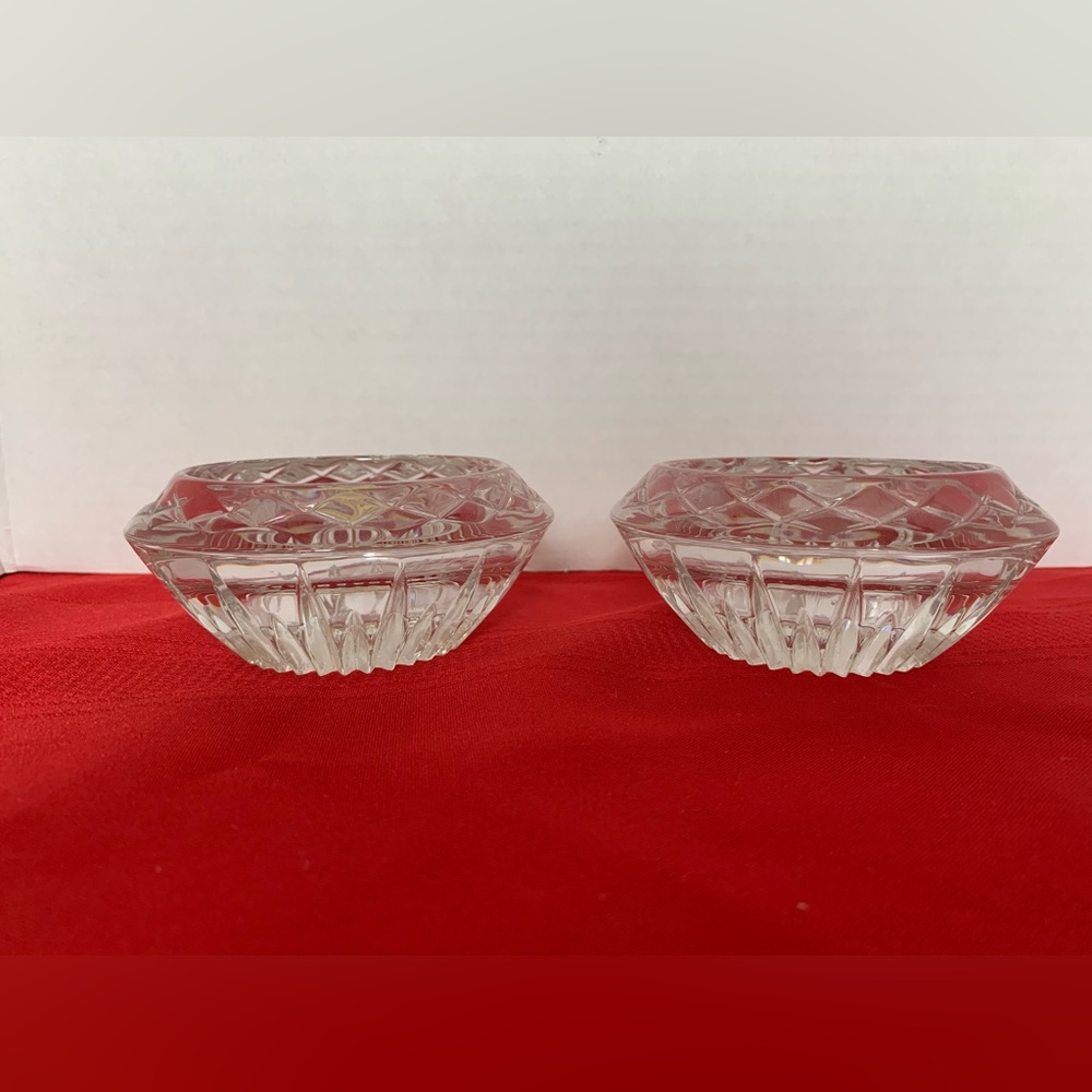 PRINCESS HOUSE Highlights Lead Crystal Candy Dish Candleholder Dishes - Lot of 2